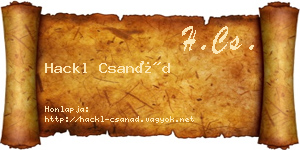 Hackl Csanád névjegykártya
